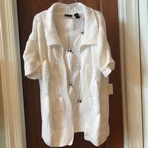 White crochet cardigan